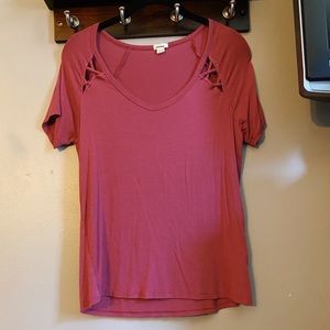 T shirt with cut outs